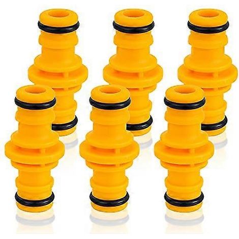 Lot de raccords mâles doubles pour robinets de tuyau d'arrosage (1/4)