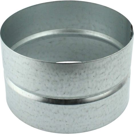 Raccord De Ventilation 125 Mm - Acier Galvanisé - Pour Conduits Extérieurs