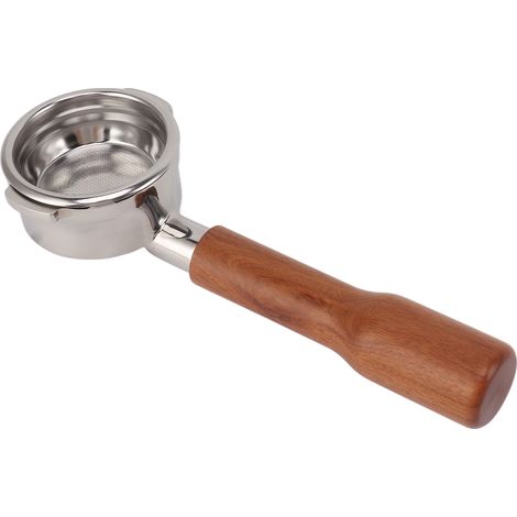 Porte-filtre à café 58 mm sans fond, en acier inoxydable, amovible, résistant à la chaleur, haute compatibilité, facile à nettoyer, 2 oreilles, pour Breville 9 C1 Rosewood (1/5)