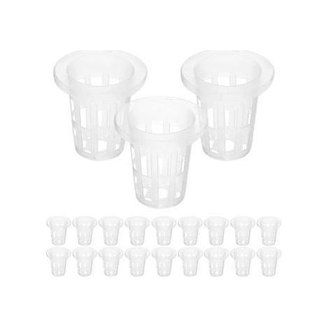 100 pots et paniers hydroponiques en filet à fentes, réutilisables, en plastique. (1/2)