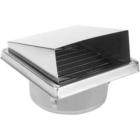 Ventilateur extracteur d'air mural en acier inoxydable, sortie d'air carrée, pour salle de bain. (1/4)