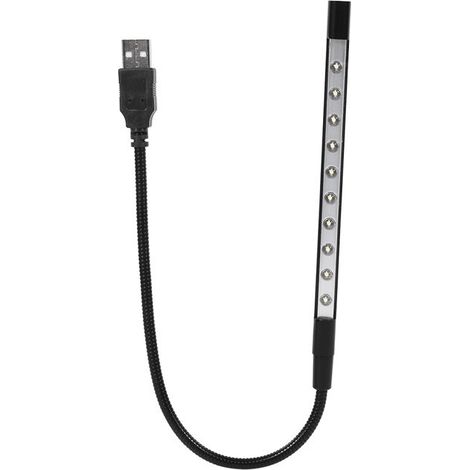 Mini 5V flexible USB-LED-Leseleuchte für Laptop, Tastatur, Schwarz (1/5)