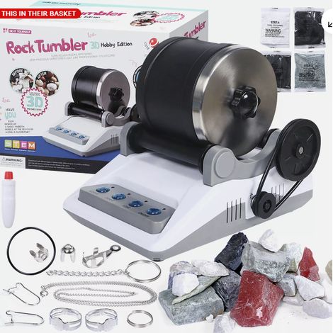 Kit de démarrage pour polisseuse de pierres Hobby Rock Tumbler Ki, machine à polir les pierres brutes et précieuses (1/5)