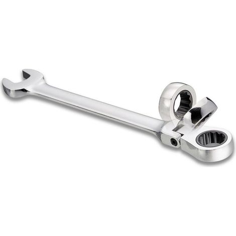 Cle mixte flexible a oeil a cliquet - dtail : clé de 17 mm - Cle mixte flexible a oeil a cliquet - dtail : clé de 17 mm
