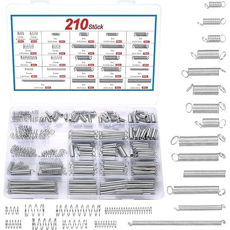 Ressort de Compression et Ressort de Traction, Petit Ressorts de Tension Métalliques pour Outils Manuels, Appareils et Automatiques (1/5)