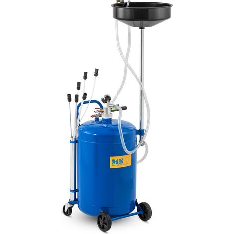 MSW – Extracteur d'huile pneumatique 68 l – Débit 3 l/min – Réservoir 10 l – Hauteur réglable 1000-1400 mm – Pour ateliers automobiles (1/5)