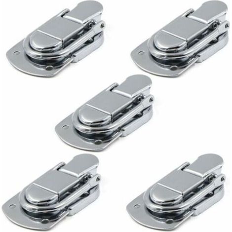 Kippriegel mit Hebelverschluss, 5 Stück, Edelstahl-Kippriegel für Schachteln, Geschenkboxen, Schubladen, Schränke, Erste-Hilfe-Sets, Werkzeugkästen (1/4)