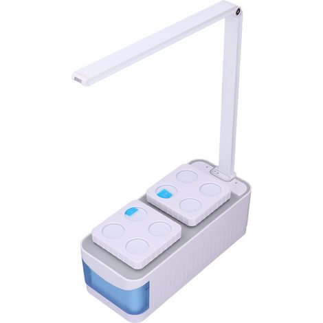 Système d'éclairage hydroponique avec minuterie automatique et kit de lampe LED réglable pour la germination des plantes, légumes et fleurs, 8,5 W, prise britannique 110-240 V (1/5)