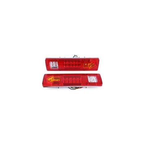 kit Feux Remorque Led, Lot de 2 feux arrière 19 LED pour voiture, camion, remorque, van - Étanche 24 V