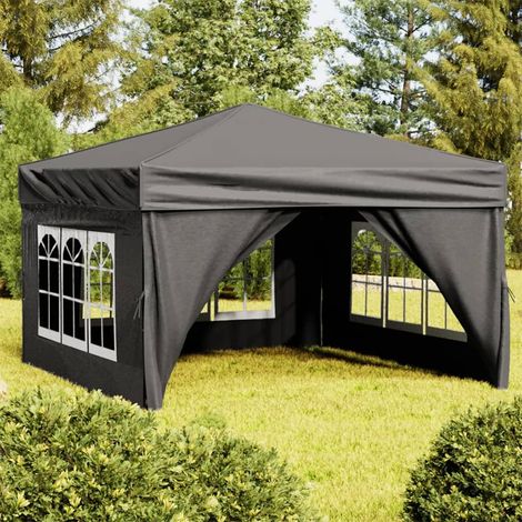 Tente de réception pliable,Tonnelle de Jardin,Chapiteau,Barnum avec parois Anthracite 3x3 m XZZ82948 (1/5)