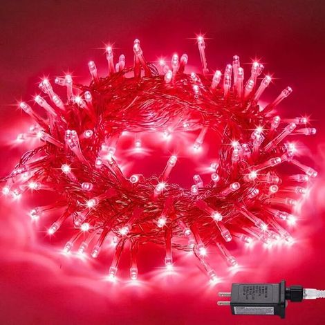 Guirlande lumineuse - Basse tension - 8 modes d'éclairage - 10 m - 100 LED - Connecteurs mâle/femelle + rallonge de 3 m (1/5)