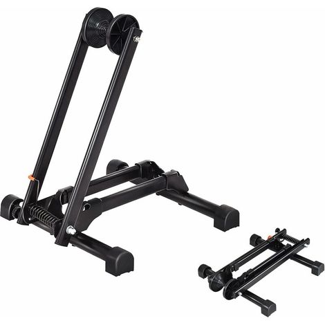 royaluxe -Râtelier Velo, Support de Presentation pour Velo avec Base Stable et Cadre en Metal, 32 x 43 x 43 cm, Noir (1/5)