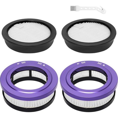 CYRILL – Parte di ricambio filtro HEPA per accessori filtro aspirapolvere Anyson Stars 5 45000Pa/550W/70Min, lavabile e riutilizzabile, 2 pre-filtri, 2 post-filtri, 1 spazzola per la pulizia (1/5)