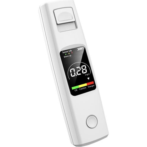 Mini éthylotest portable haute précision sans contact, rechargeable par USB, avec écran LCD numérique et fonction alarme. (1/5)
