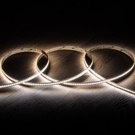 Bobina 5m Striscia LED 24V SMD 252 LED/m 12W/m 1200lm/m Larga 8mm IP20 CRI90 FreeCut 4000K Bianco Naturale (1/3)