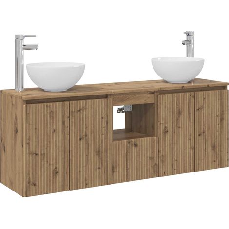 Bathroom Cabinet Set 3 pcs Artisan Oak 49.5 x 35 x 63 cm vidaXL (1/5)