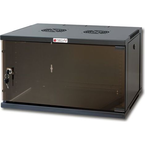 Techly Professional Armadio Rack 19'' a Muro 6U prof. 600 Nero Assemblato (1/5)