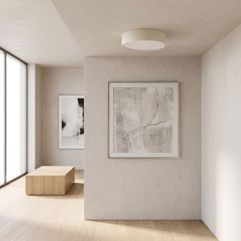 Plafón de Techo de Metal Crema d18 LED  Serie ALMUDENA (1/5)