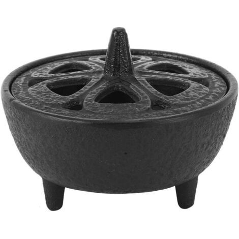 Brûleur d'encens en Fonte, Porte-encens en Forme de Lotus pour Brûleur d'aromathérapie pour Salle De Bain, Chambre à Coucher, Décoration de la Maison (1/3)