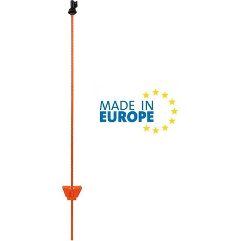 Picchetto di Messa a Terra Pigtail Arancio in Acciaio GALLAGHER H 1,00 m per Recinzioni Elettriche Confezione 50 Pz. (1/2)