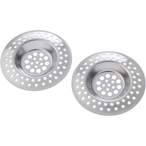 2 x Filtres - Tamis en Acier Inoxydable pour Evier Lavabo Baignoire， (1/5)