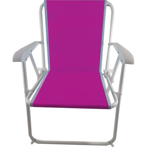 EREDU sillon infantil plegable 691/l/58 , Sillón Infantil Plegable 691/L. -Sillón bajo de playa hecho con tubo de metal y tejido decorado con reposabrazos. -Ligero y con asas para (1/2)