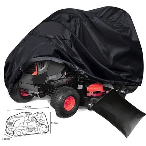 Housse imperméable tondeuse autoportée 182x111cm pour jardin pelouse (1/4)