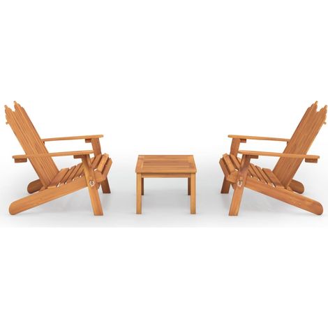 Maison Exclusive - Ensemble de salon de jardin Adirondack 3 pcs bois acacia solide (1/5)