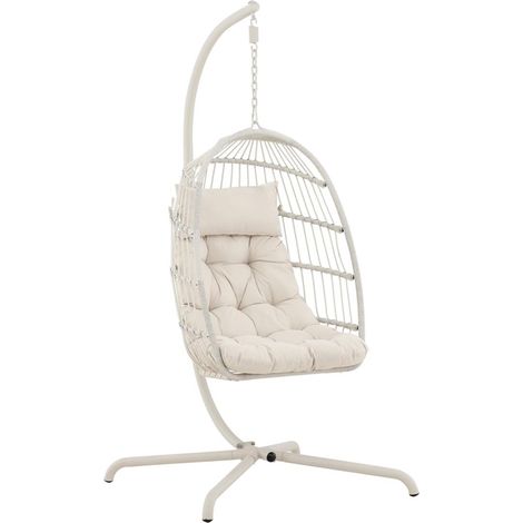 Fauteuil Suspendu "Trezza" 198cm Beige