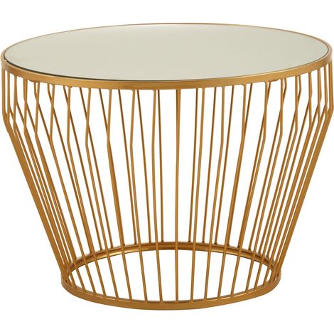 Premier Housewares Avantis Gold Finish Tapered Design Side Table (1/4)