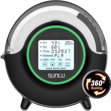 Asciugatrice a filamento, riscaldamento a 360°, touch screen, nera S2, spina europea (220V) (1/2)