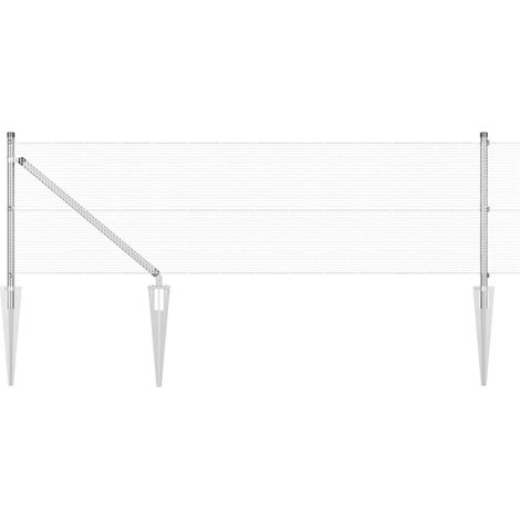 Maison Exclusive - Schweißdrahtzaun mit Spikes 10 x 0,5 m (B x H)