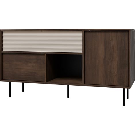 Buffet 2 portes 1 tiroir Astra Bois foncé et Cachemire (1/5)