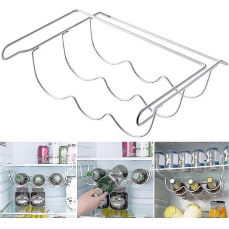 Organisateur de réfrigérateur, étagère de rangement pratique pour la cuisine, casier à vin, porte-bouteilles pour réfrigérateur 2025 (1/4)