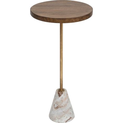 Beistelltisch Neith Mangoholz und Marmor (1/4)