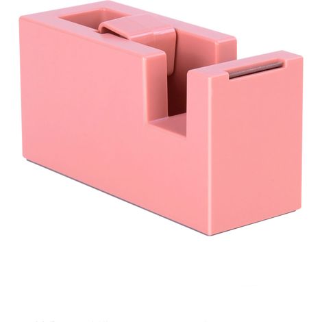 Ruban adhésif distributeur simple style portable en résine ABS, rouge rose, pour bureau et école (1/5)