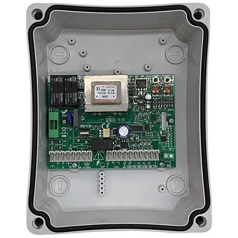 900CT1RS Centrale de commande pour moteur de volet roulant ou portail coulissant, 230 Vac, avec embrayage électronique, fin de course. Radio intégrée