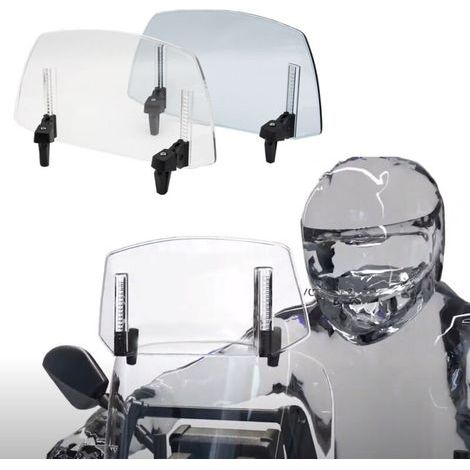 Extension de pare-brise moto universelle réglable par clip – Compatible avec la plupart des motos tout-terrain, montage facile, ABS résistant (1/5)