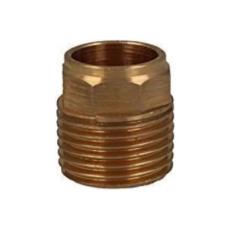 Raccord De Transition À Souder - Bronze - Filetage Mâle 22 X 1/2 Pouces - Pour Installation Eau Chauffage Gaz - 1 Pièce