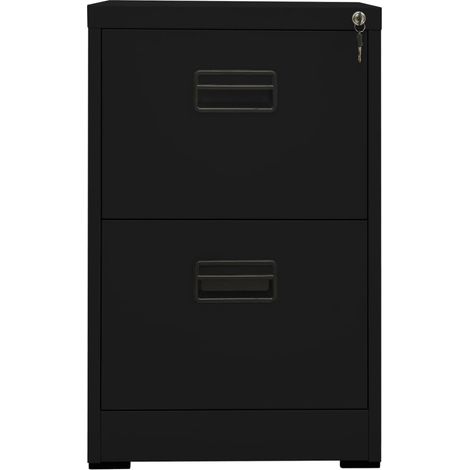 Maison Exclusive - Armario archivador de acero negro 46x62x72,5 cm (1/5)