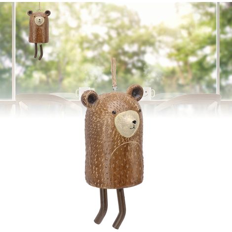 Windspiel aus Kunstharz, niedliches Tiermotiv, handgefertigtes Windspiel aus Kunstharz, Waschbärmotiv, ideales Geschenk für einen Landhausgarten. (1/5)