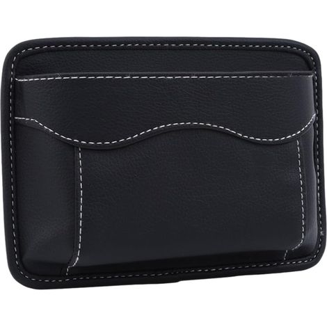 Organizador de coche, bolsillo lateral para asientos de cuero, bolsa de almacenamiento, espacio para guardar teléfonos móviles, llaves, tarjetas y piezas pequeñas.