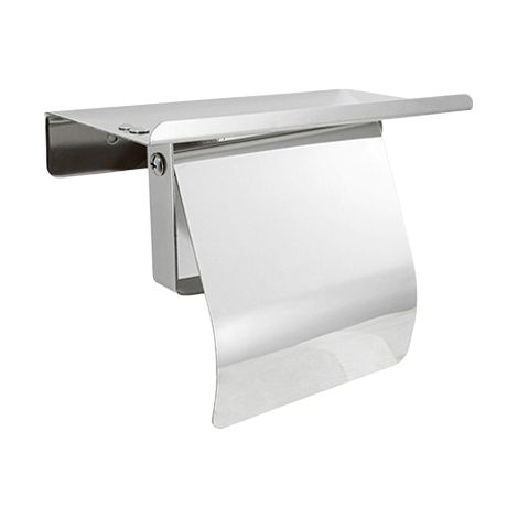 Porte-papier toilette mural, en acier inoxydable 304, fixé par vis ou par adhésif 3M. (1/5)