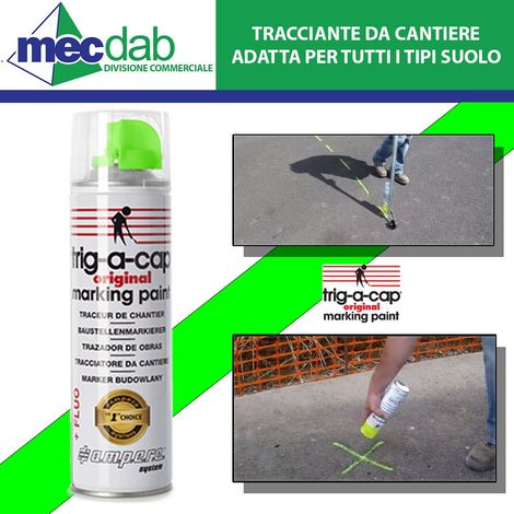 T-a-c spray per marcatura di costruzioni 500ml verde neon (confezione da 12) (1/4)