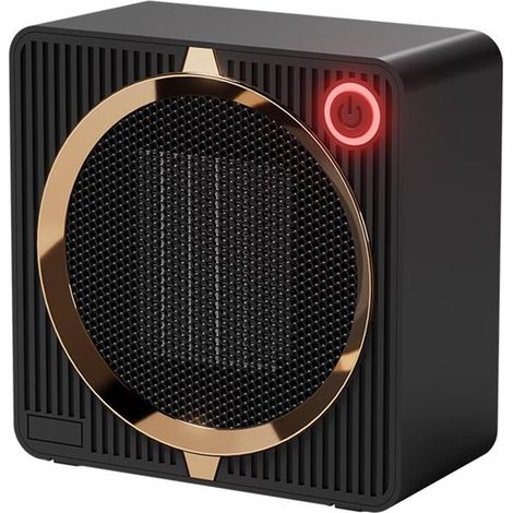 Calefactor eléctrico - Calefacción - Seguro y compacto - Dispositivo de calefacción enchufable - 11 - 220V - Calefactor PTC negro de 500W (1/5)