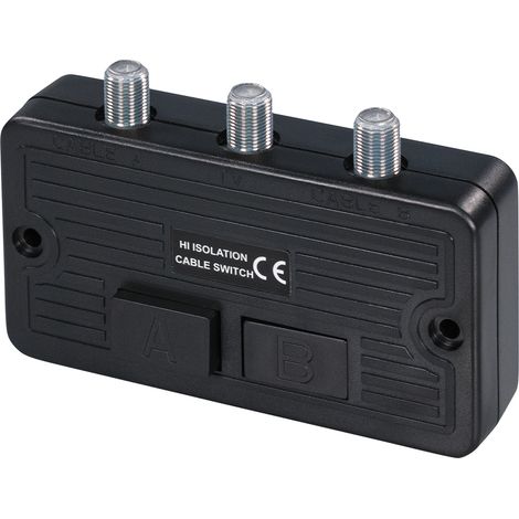 Conmutador para Sistemas BK y Sat, Conector F Hembra - 2 Conectores F Hembra (1 conmutador)