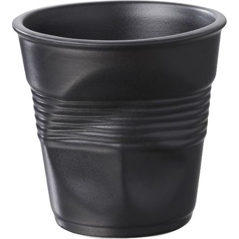 Becher 18 cl Schwarz Satin – Geknittert – Revol