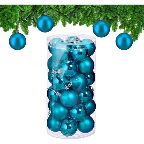 Juego de 30 adornos navideños de plástico para árbol de Navidad