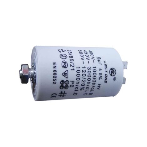 CONDENSATEUR 8 MF 450V LAST ONE pour LAVE LINGE - CAP514UN
