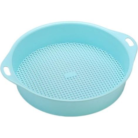 Tamis à terre. tamis à sable de jardin avec poignée. bleu. convient aux enfants et aux adultes. pour la maison et la pelouse.